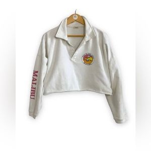 John Galt Malibu Beach Crop Top Sweater pac Sun